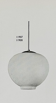 Harald Notini, eller Uno Westerberg, taklampa, modell "11907", Arvid Böhlmarks Lampfabrik, Stockholm, 1950-tal.
