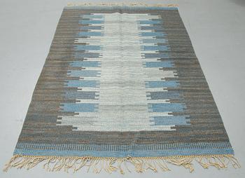 A carpet, flat weave, ca 245 x 154-155 cm, signed ML, Kasthall.