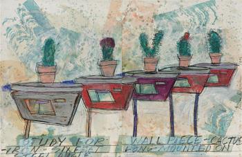 746. Dennis Oppenheim, "Study for: Wall Piece-Cactus Iron".