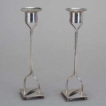 LJUSSTAKAR, ett par, silver, Stockholm,   2001. Tot vikt: 241 gram.