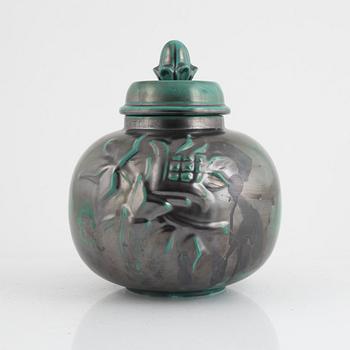 An earthenware urn with cover, Upsala-Ekeby, 1930's.
