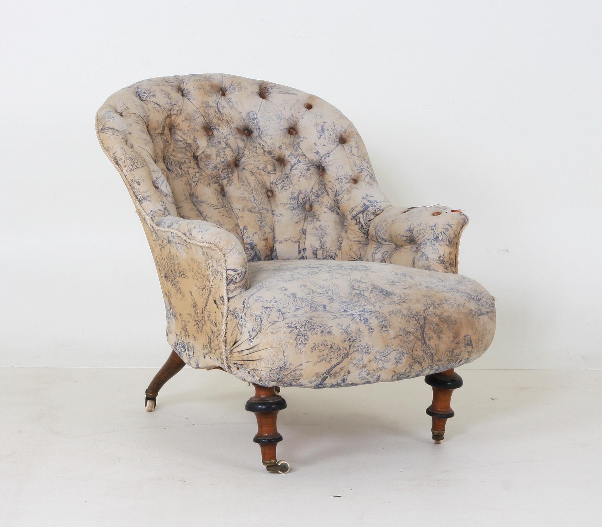 EMMAFÅTÖLJ, 1800-tal.