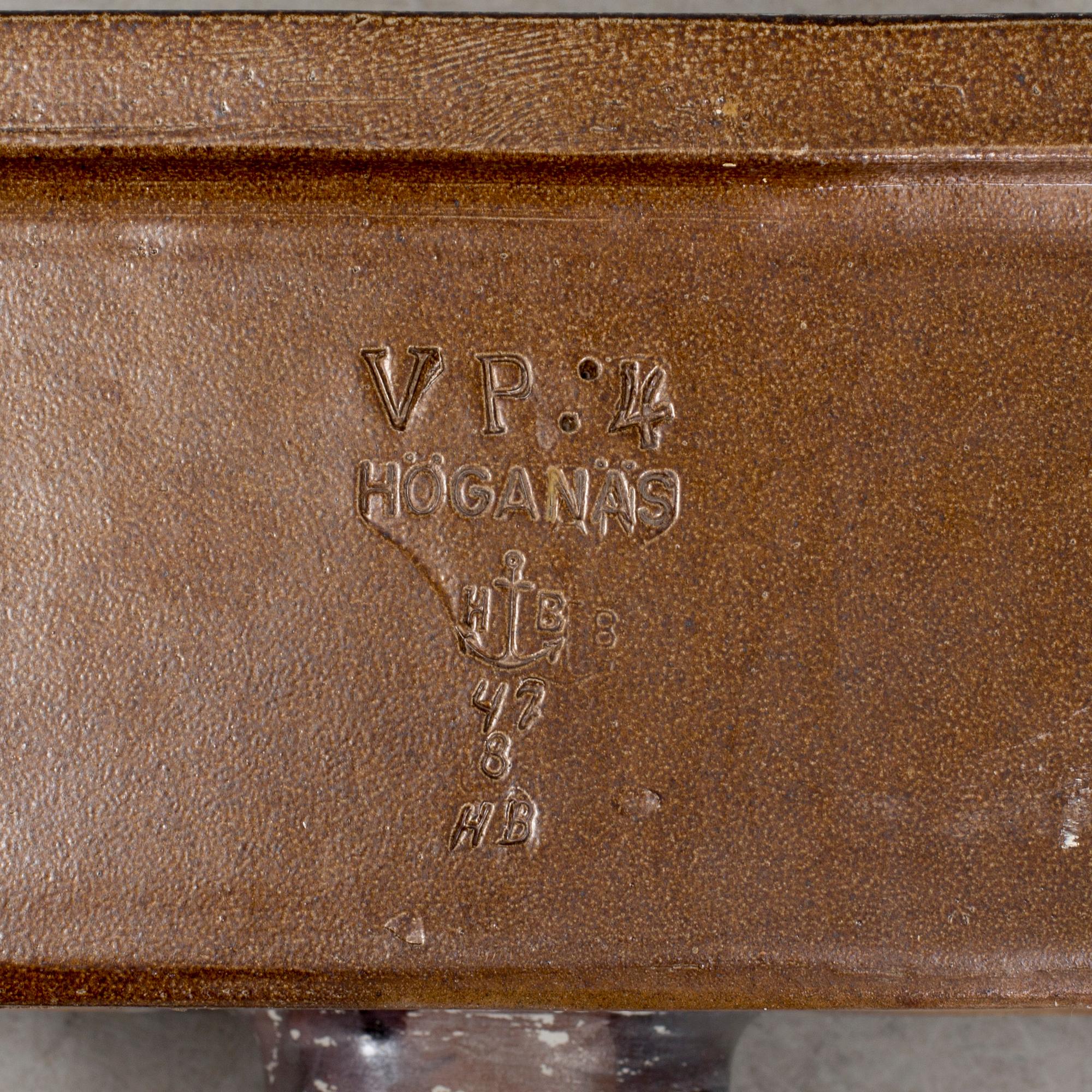 HANDFAT, saltglaserat stengods, Höganäs, 1900-talets första hälft.