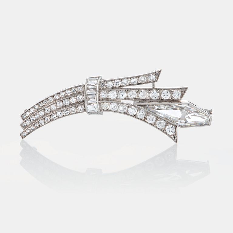 A WA Bolin brooch set with diamonds.