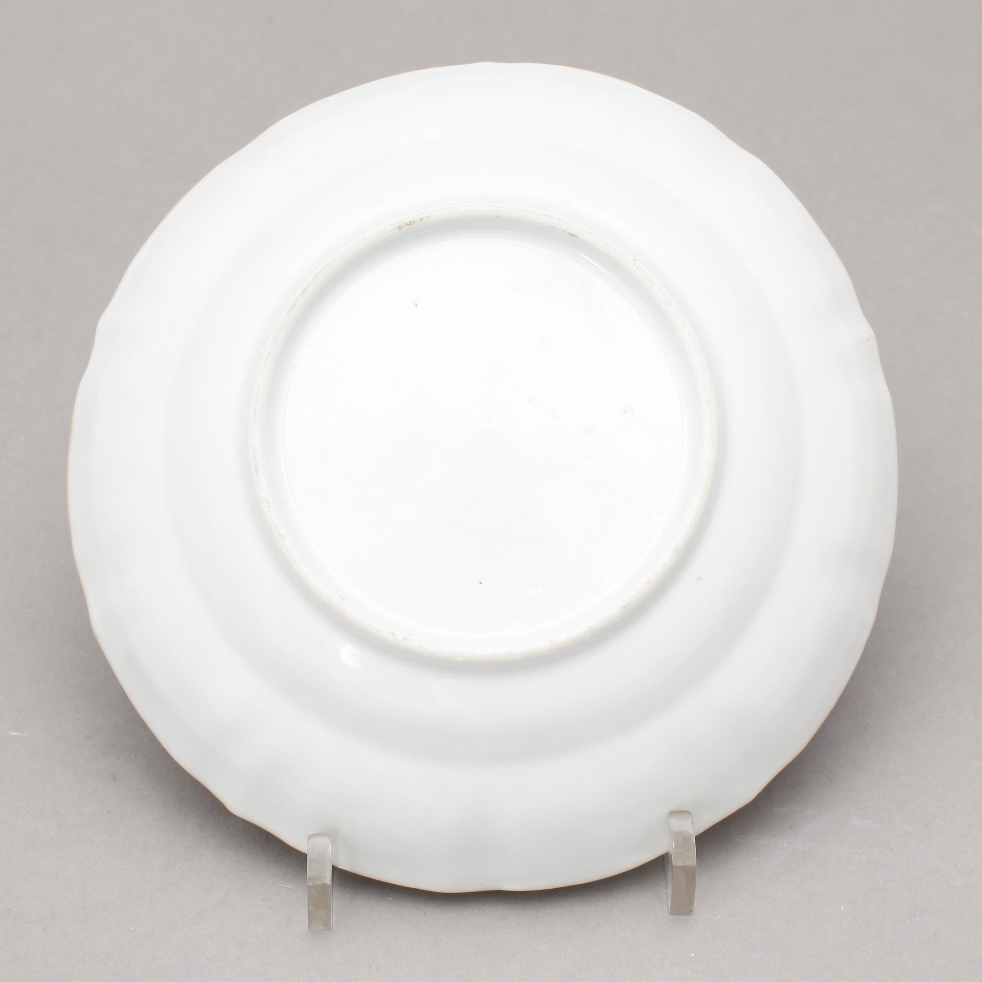 KOPPAR med FAT, 4st, porslin, Kina, 1700-tal.