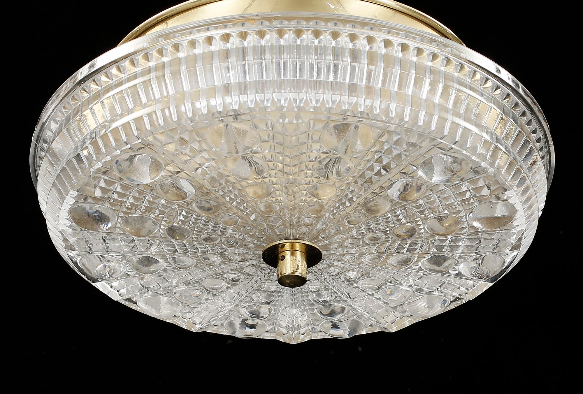 TAKLAMPOR, ett par. Carl Fagerlund, Orrefors.