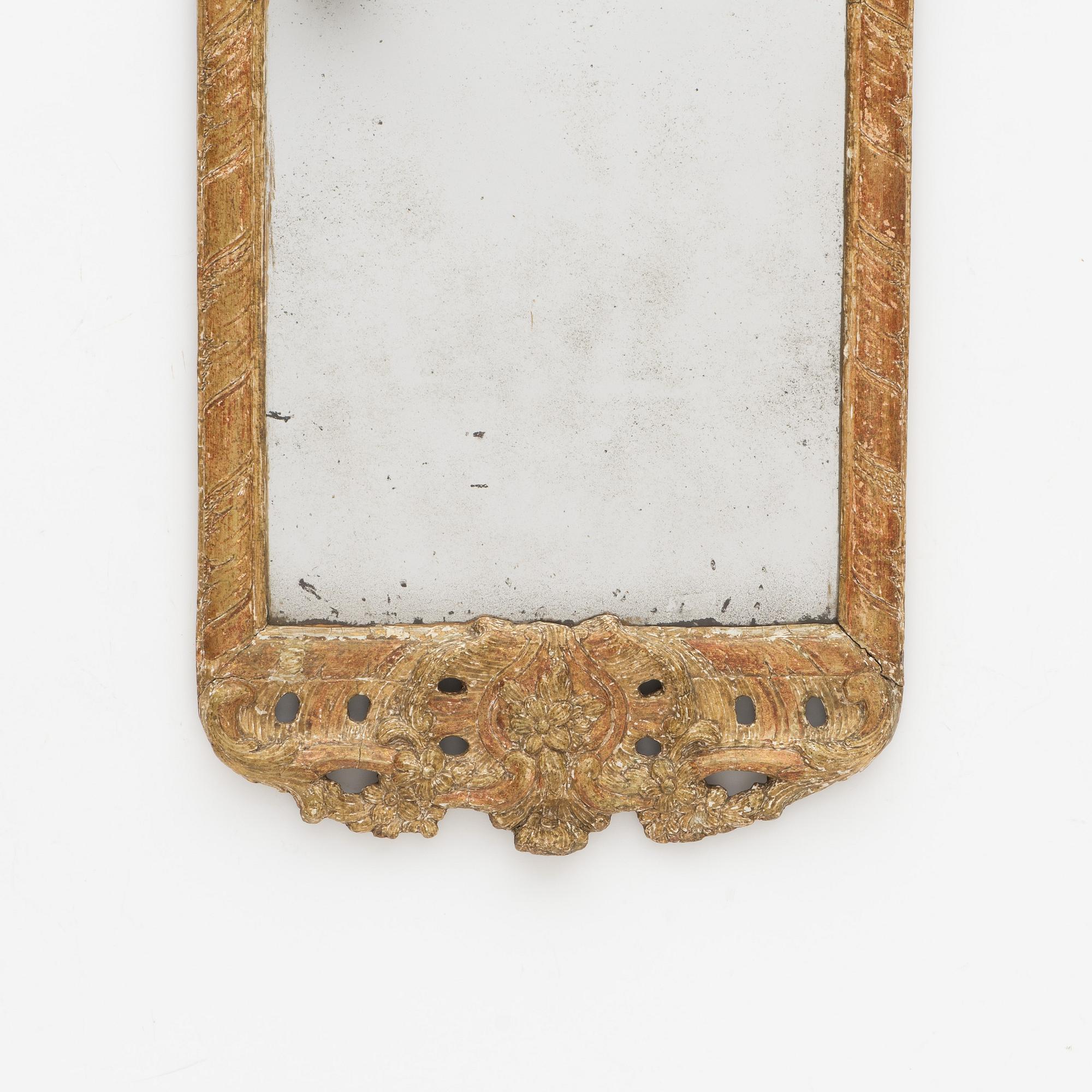 A Rococo mirror, Sweden, second half of the 18th Century.