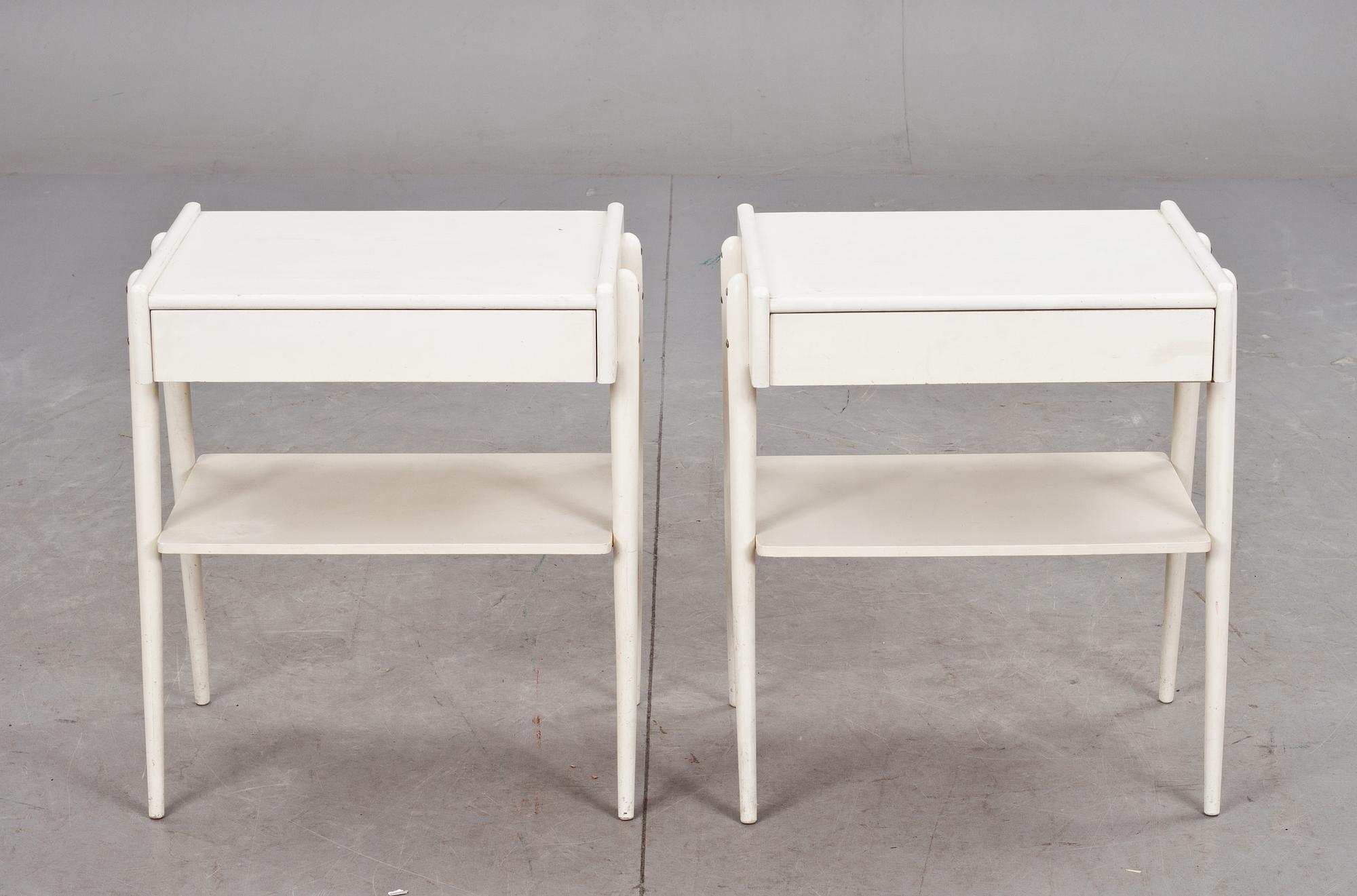 SÄNGBORD, ett par, AB Carlströms & co Möbelfabrik, 1950/60-tal.
