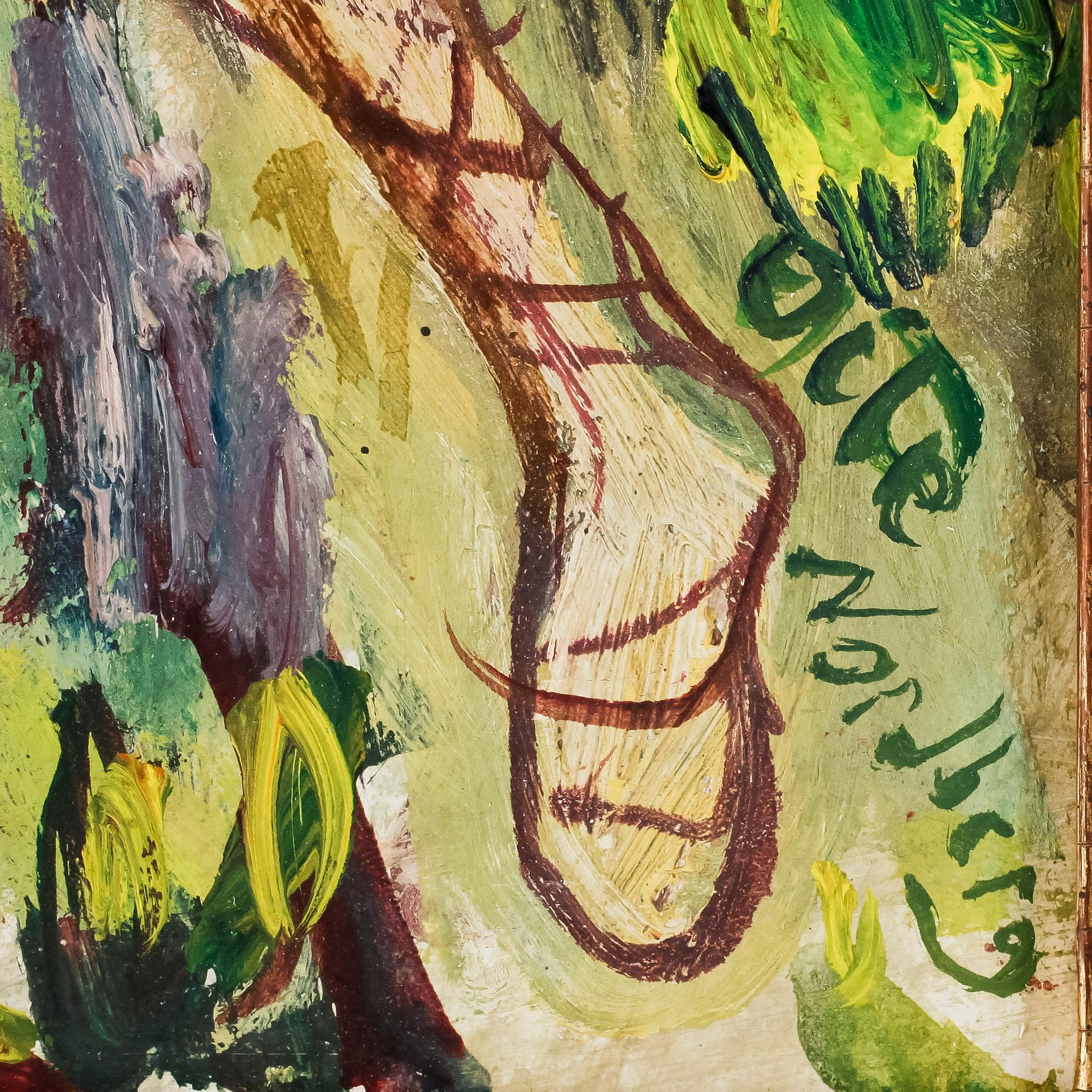 OLLE NORDBERG, olja på pannå, signerad.