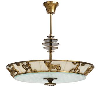 187. Bröderna Malmströms Metallvarufabrik, taklampa, modell "1566", Malmö, 1940-tal.
