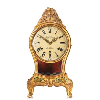 A Swedish Rococo bracket clock by J Nyberg (master in Stockholm 1787-1801).