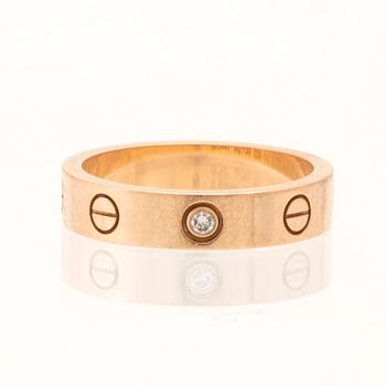 Cartier, ring in 18K gold with a round brilliant-cut diamond.