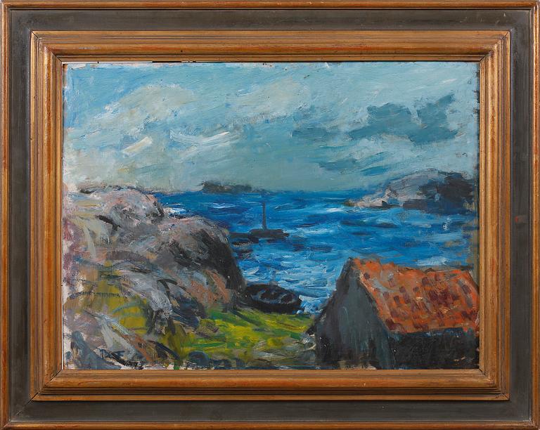 An oil painting, signed by PER FALK.