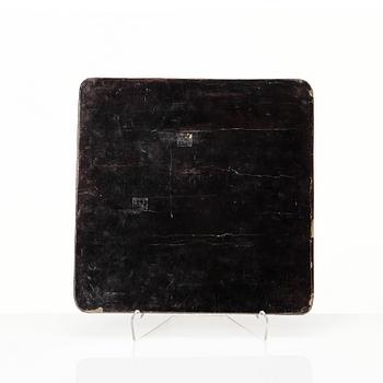 A Chinese lacquer box and tray, early 20th century.
