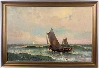Arvid Ahlberg, At sea.