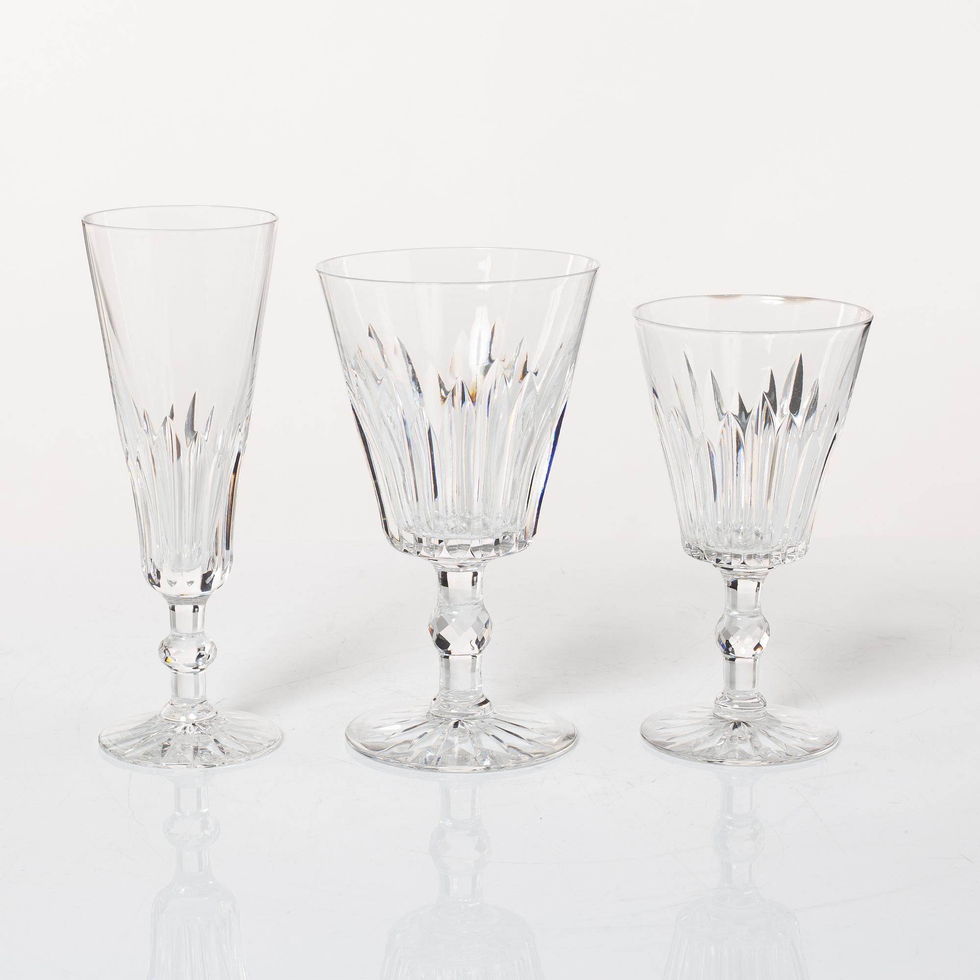 Fritz Kallenberg, a 108-piece 'Pyramid' glass service, Kosta Boda, Sweden, 20th Century.