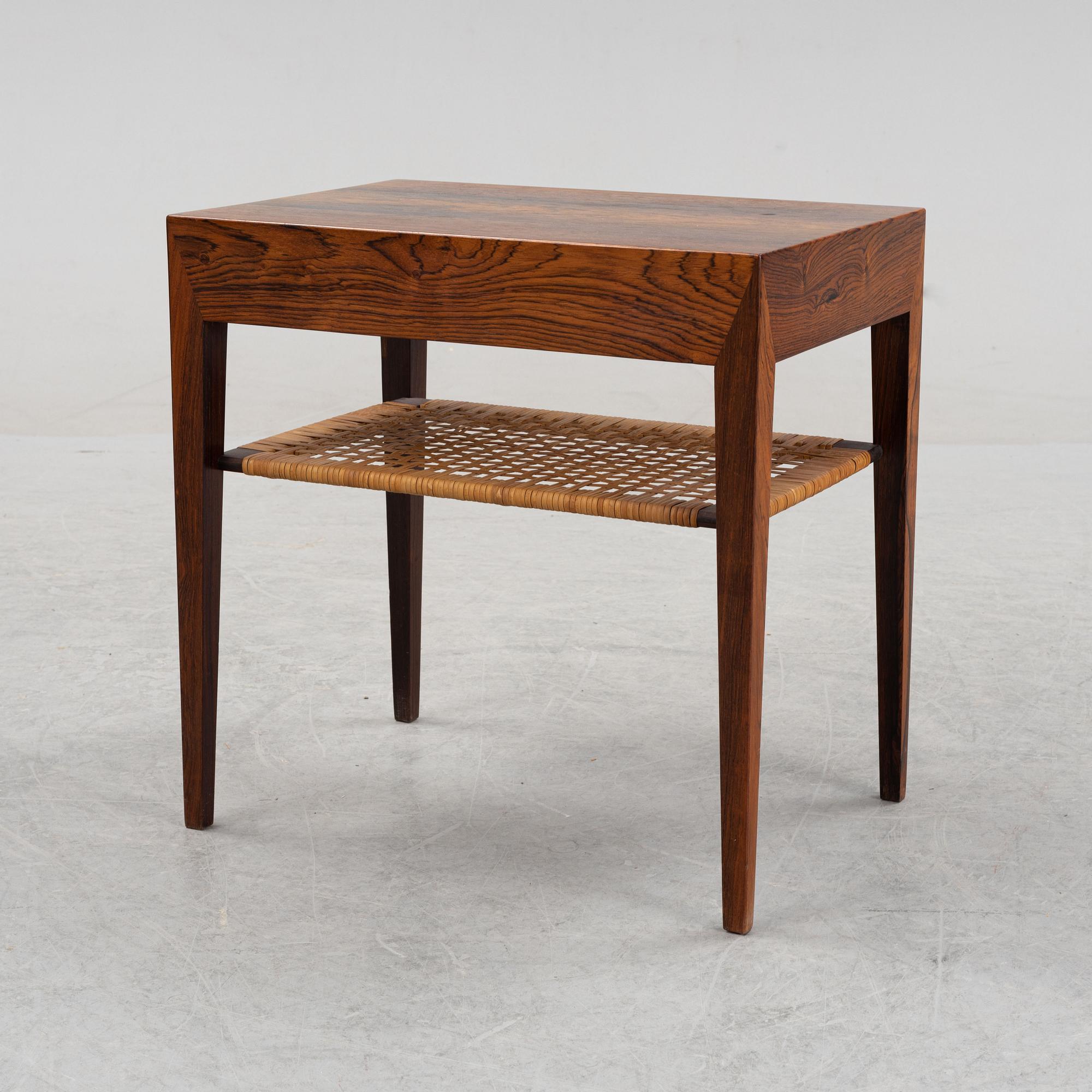 Severin Hansen, sängbord, Haslev, Danmark, formgivet 1957-58.