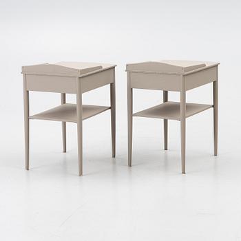 Sängbord ett par, Erik Andersson snickerifabrik, Rottne. 1900-talets slut,