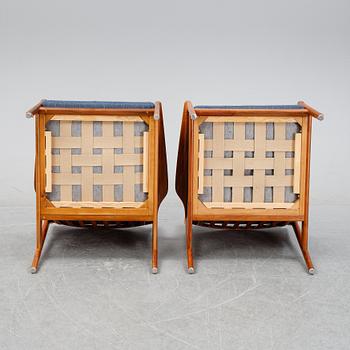 Folke Ohlsson, a pair of teak 'USA 75' easychairs, Dux, designed in 1963.