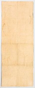 A Chinese emboridered silk chair cover, Qing dynasty, 19th century.