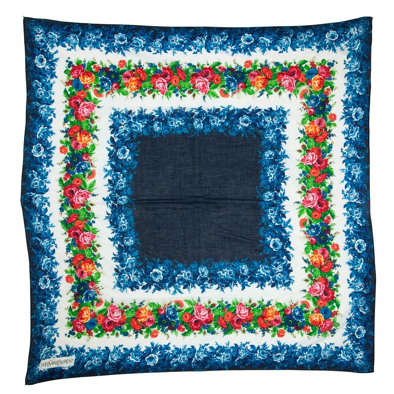 YVES SAINT LAURENT, a cotton shawl.
