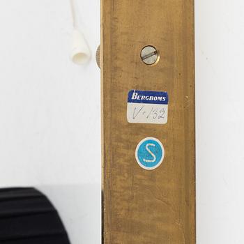 A pair of brass wall lights from Bergboms, second half of the 20th Century. Marked.