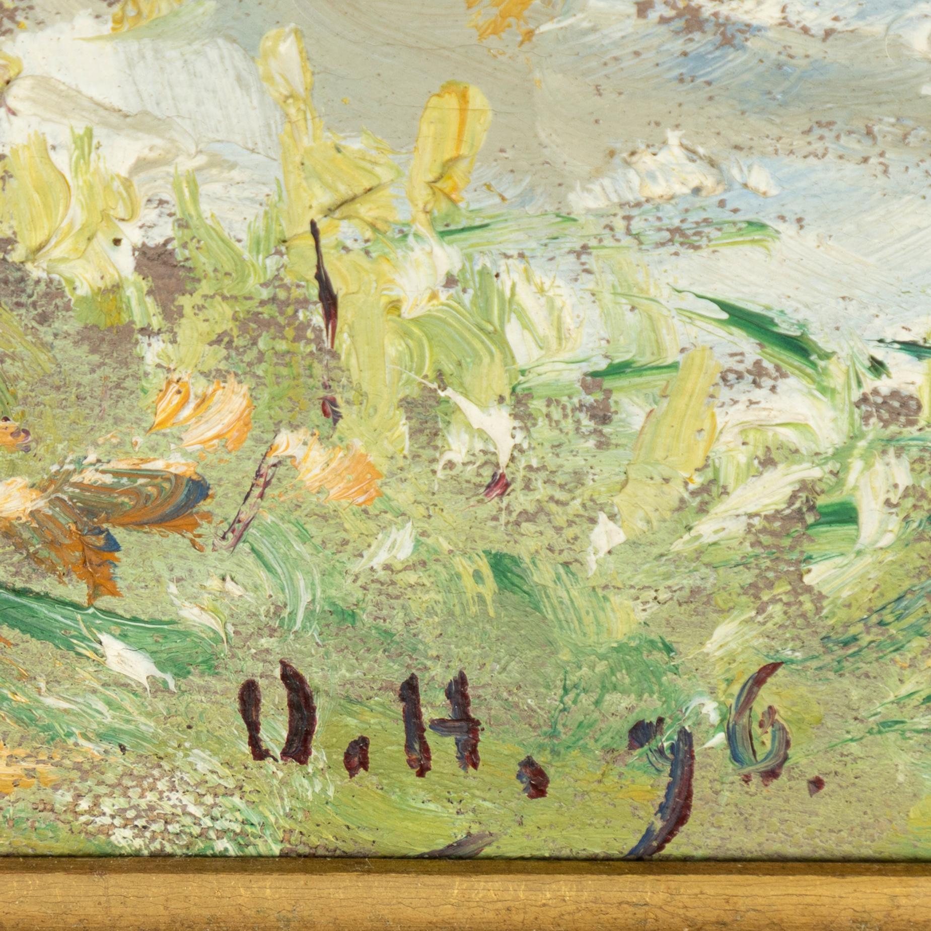 Olof Hermelin, Sommardag vid vattnet, vy över Öljaren från Gimmersta säteri, Södermanland.