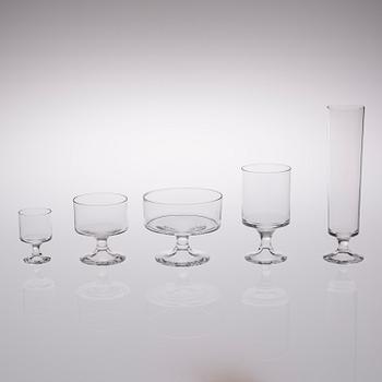 TAPIO WIRKKALA, glasservis 27 delar, "Karelia" Iittala 1900-talets slut.