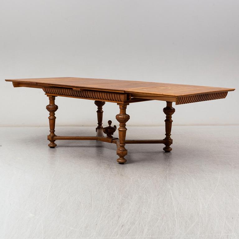 A late 19th Century oak table.