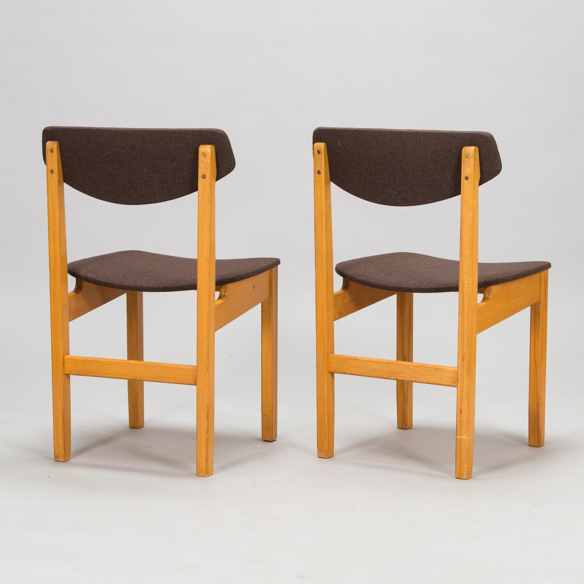Lasse Ollinkari, six 1960s "Ervi chairs" for Artek. .