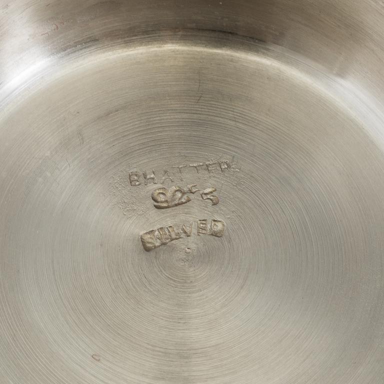 KANNA OCH BÄGARE, 5 delar, Sterling silver, Bhatter, Indien.