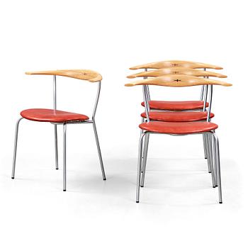 25. Hans J. Wegner, stolar, 4 st "JH 701", Johannes Hansen, Danmark.