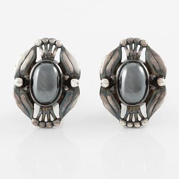 Georg Jensen, ett par örhängen, sterlingsilver.