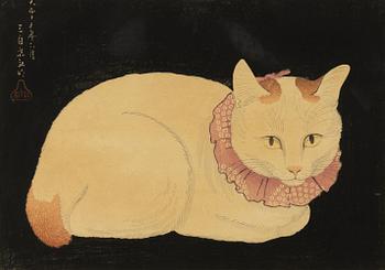 Takahashi Shōtei, 'Tama (the White Cat)'.