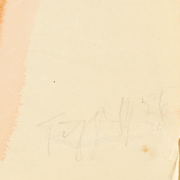 EDDIE FIGGE, watercolour on paper, signed Figge and dated -56.