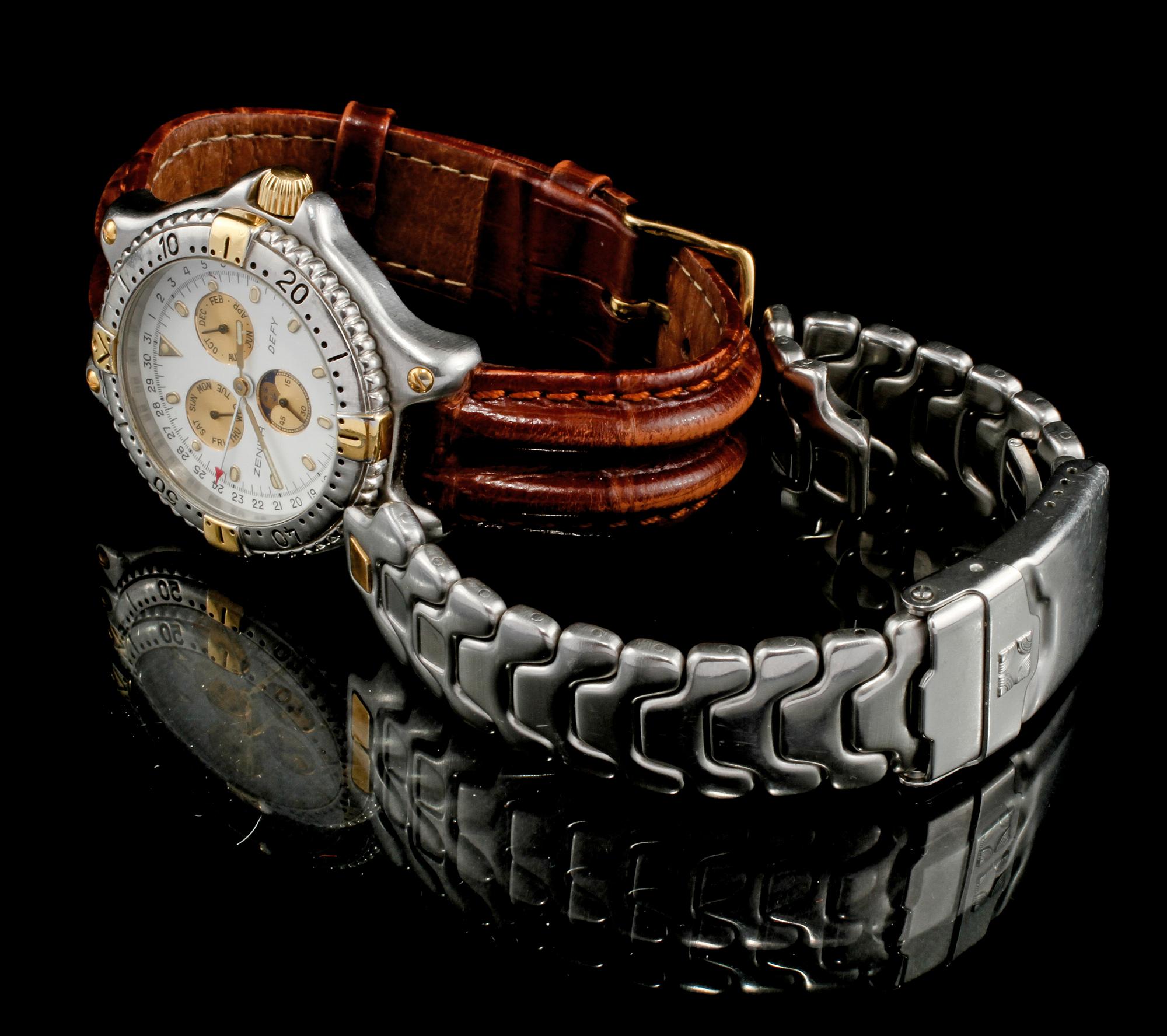 ARMBANDSUR, herr, stål, "Defy", Zenith, 1990-tal.