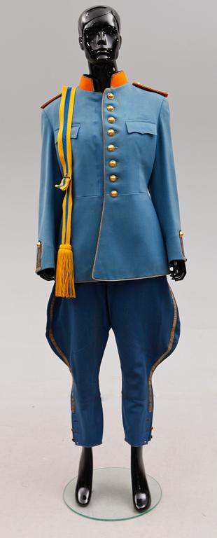 UNIFORM, 4 delar, Löjtnant, Kungl Norrlands Dragoner K8 sedan K4 , Sverige, 1800-/1900-tal.