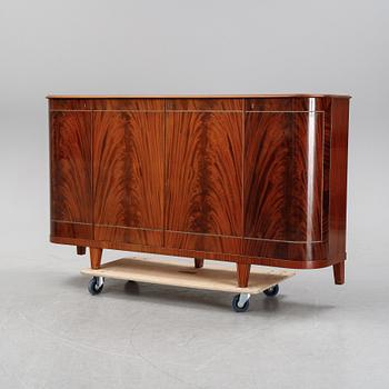 A mahogany veneered sideboard, Paul Persson & Söner, Möbelaffär, Karlstad, 1940's/50's.