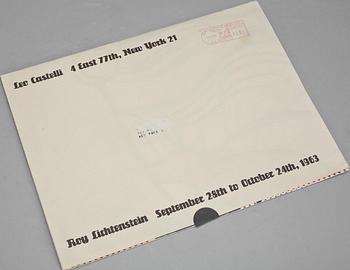 ROY LICHTENSTEIN, "Crying girl" mailer, affisch, för Leo Castelli, New York, 1963.