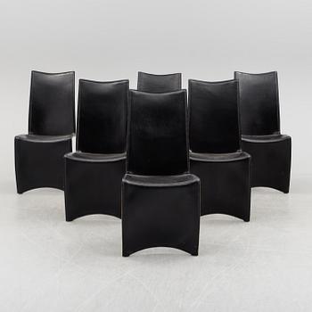 A Philippe Starck 'J Serie Lang' black leather and cast aluminium lounge chair, by Aleph, Italy.