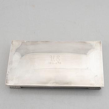 Tenn & Silver Ab, cigarettskrin, silver, Göteborg 1951.