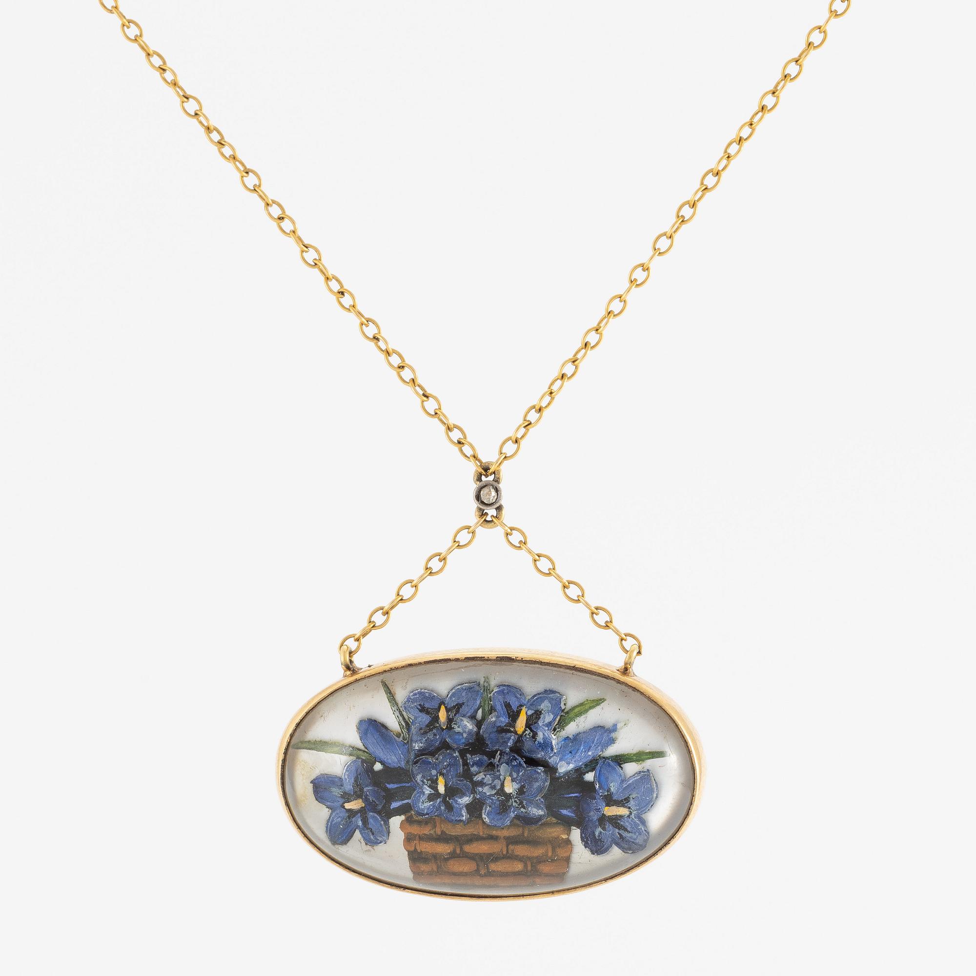 Necklace, "Essex crystal", Victorian, 19th century.