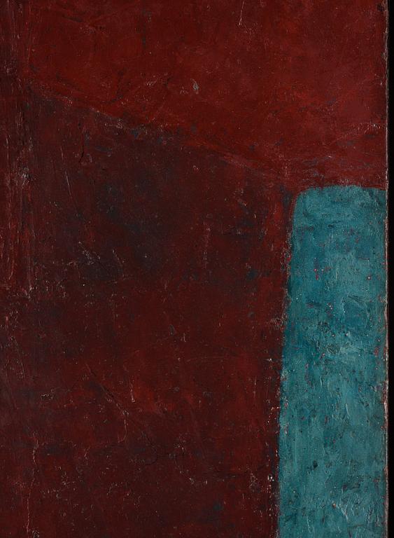 Serge Poliakoff, "Composition abstraite grenat et Bleu".