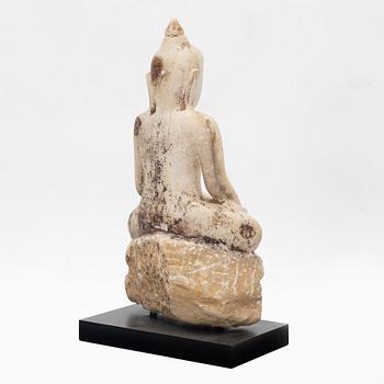 Buddha, alabaster, Burma/Myanmar, 1800-tal.