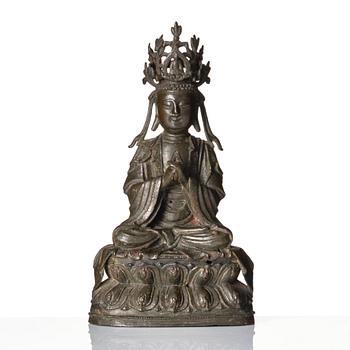 Guanyin, brons. Mingdynastin (1368-1644).