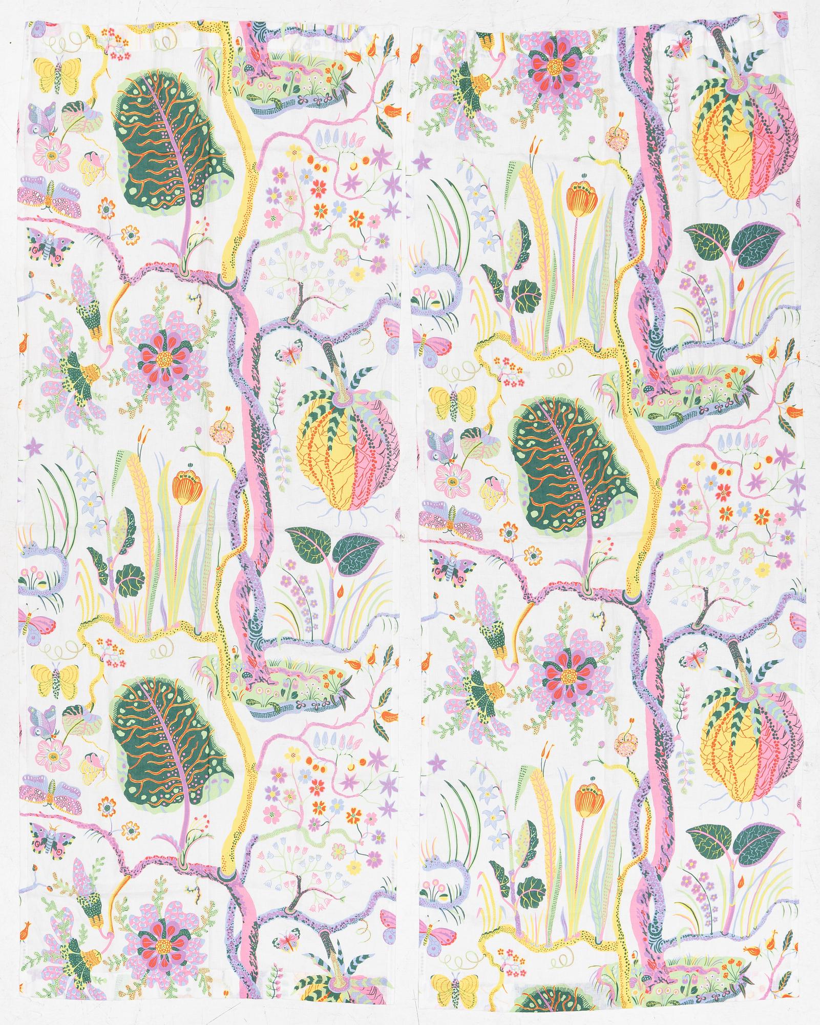 Josef Frank, A pair of 'Hawaii' linen curtains for Svenskt Tenn.