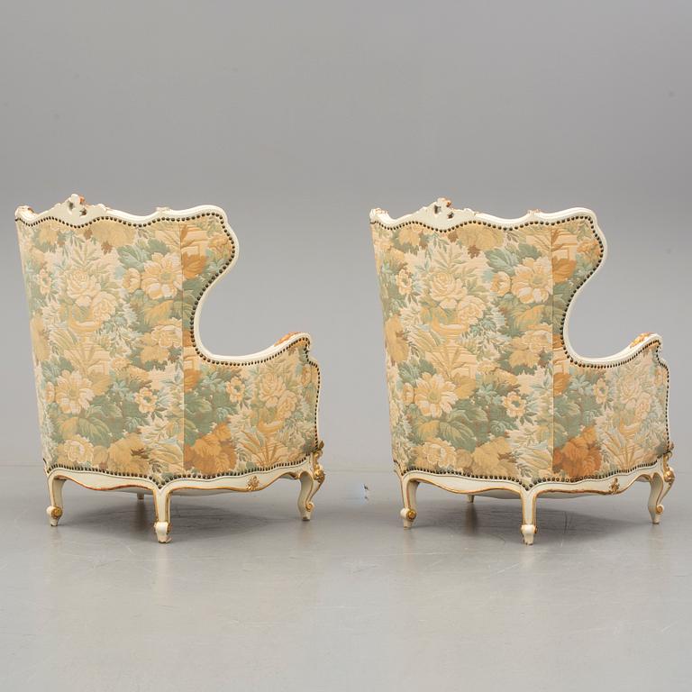 FÅTÖLJER, ett par, Spanien, 1900-talets andra hälft.