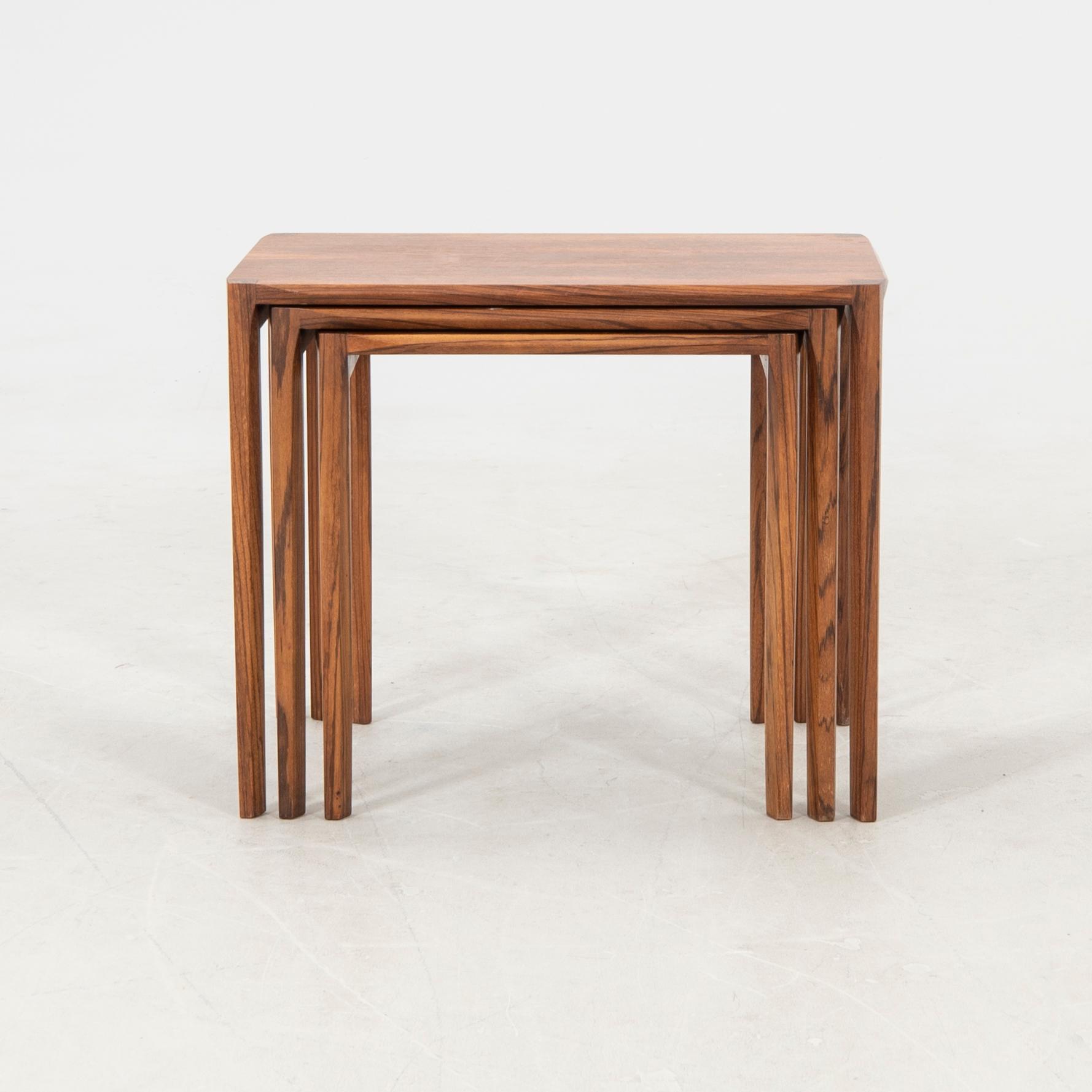 Nesting tables, 3 pieces, 1960s/70s.