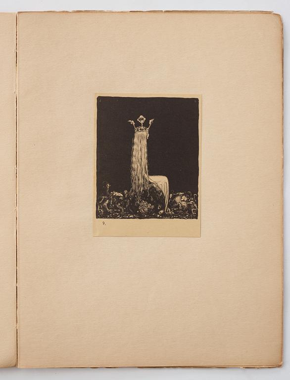 John Bauer, "Troll" 10 litografier i mapp/bok.