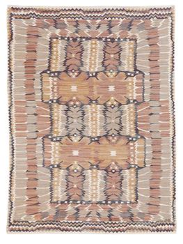 CARPET. "Strålblomman grå". Tapestry weave. 355 x 265 cm. Signed AB MMF BN.